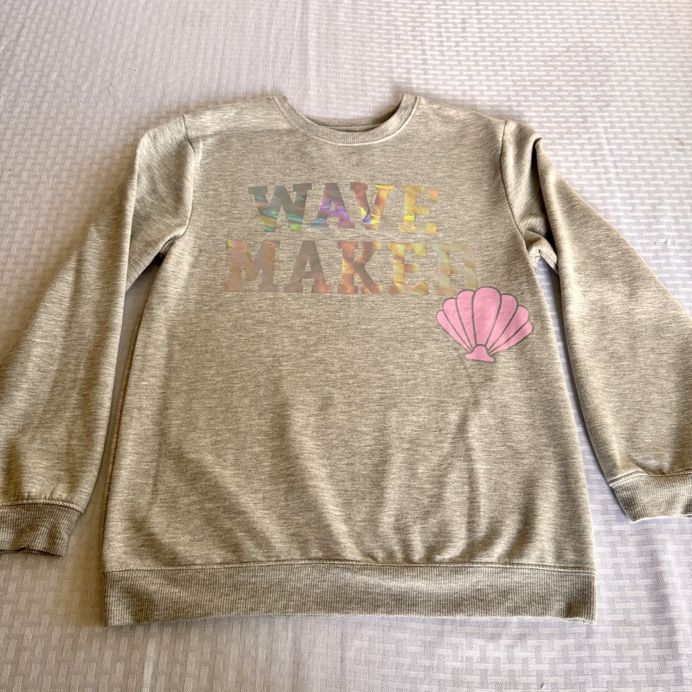 Disney Little Mermaid Wave Maker Holographic Shell Sweatshirt Girls 14/16